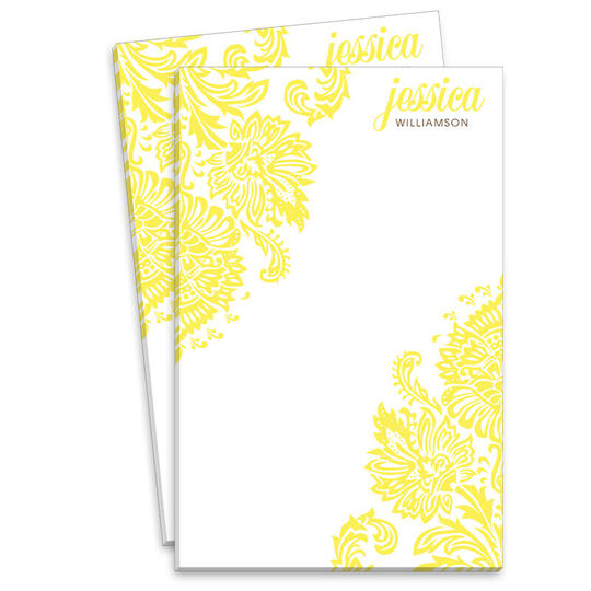 Yellow Damask Notepads